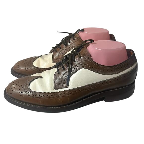 VTG 50's Jarman “The Ranger” Brown White Longwing Size 7.5 D Vibram Oxford Rare! - Picture 1 of 9